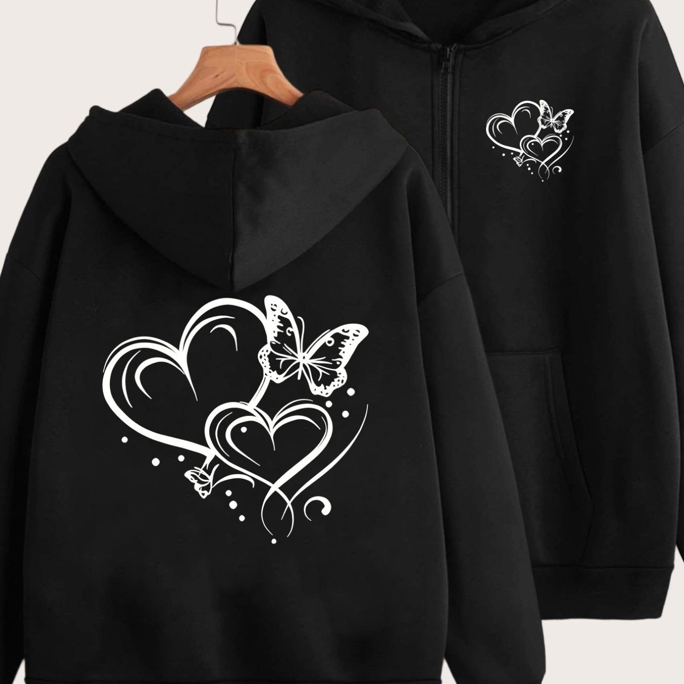 Y2K Floral Print Zip Hoodie - Comfortable & Stylish Casual Wear   OAXG Grey / S