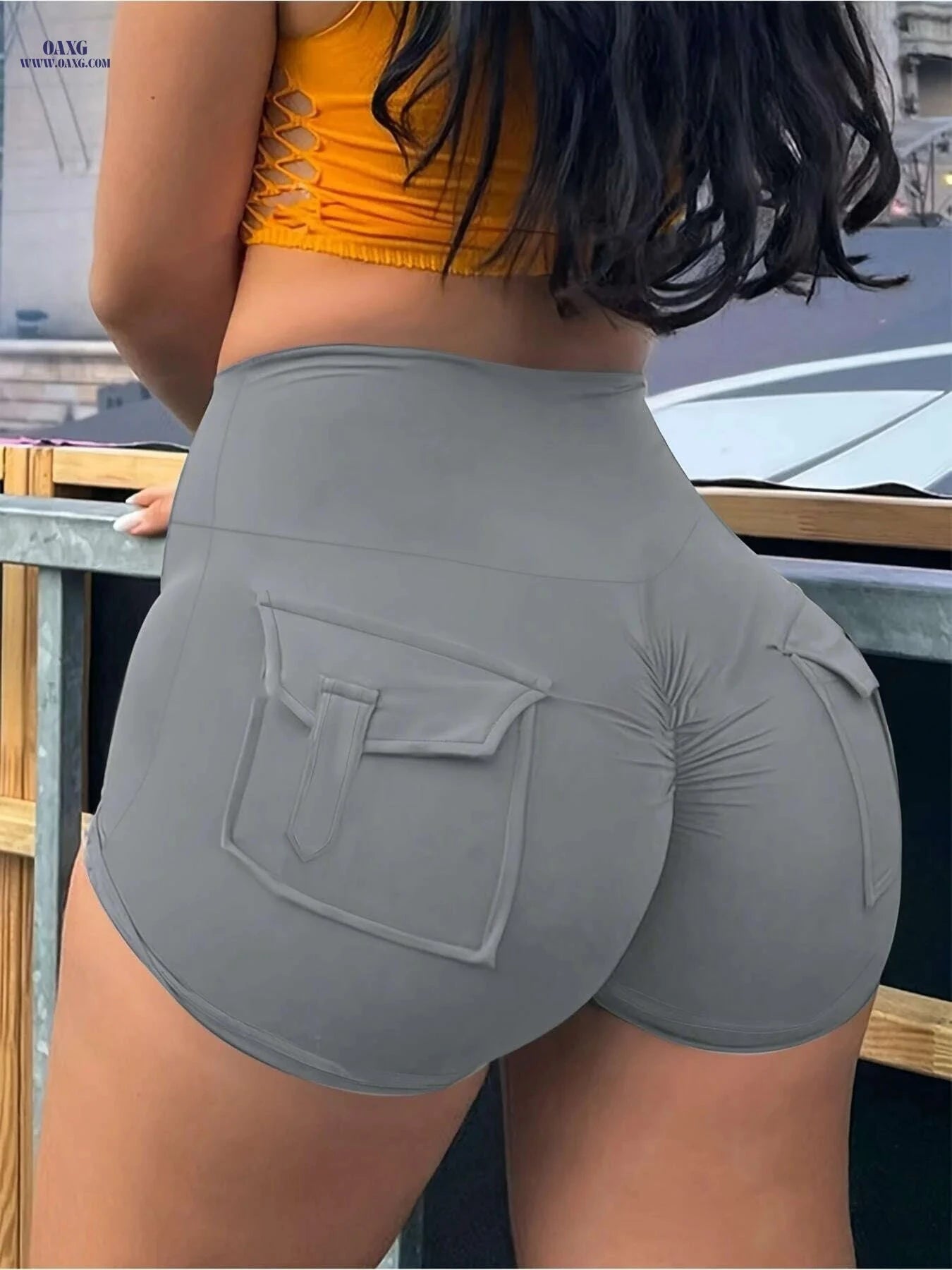 Y2K High-Waisted Skinny Shorts for Women - Comfortable and Trendy   OAXG 