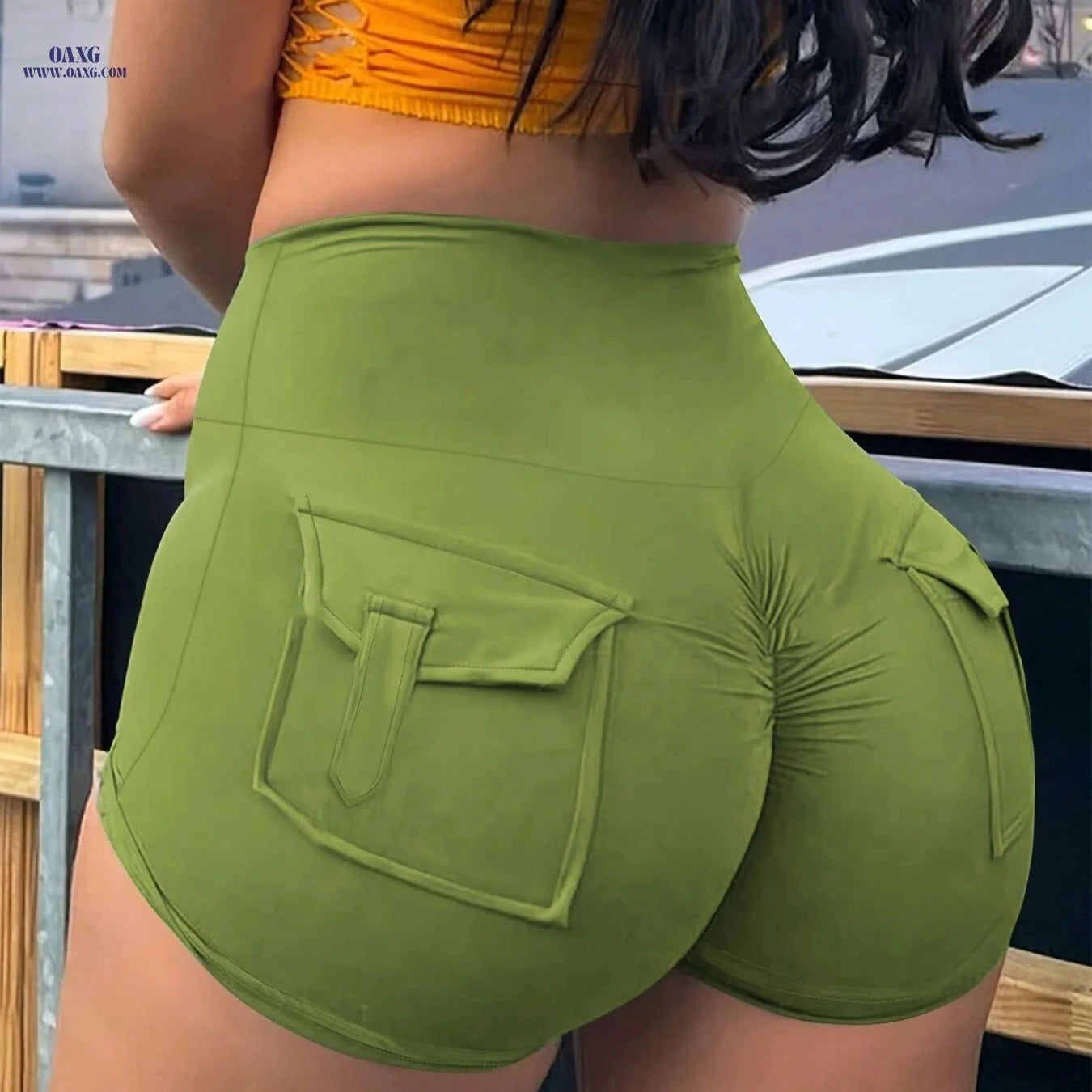 Y2K High-Waisted Skinny Shorts for Women - Comfortable and Trendy   OAXG 