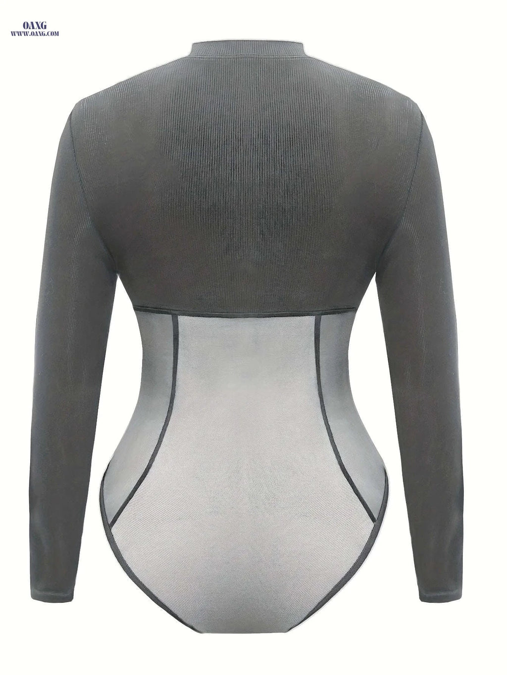 Y2K Ribbed Long Sleeve Bodysuit - Slim Fit with Tassel Detail   OAXG 