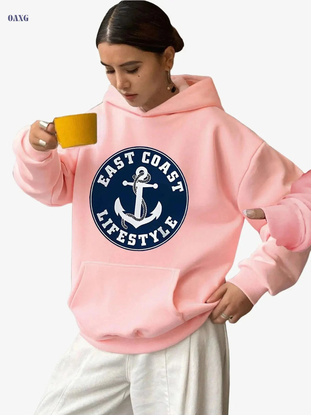 Y2K Style Artistic Letter Print Hoodie - Comfortable Casual Wear   OAXG 