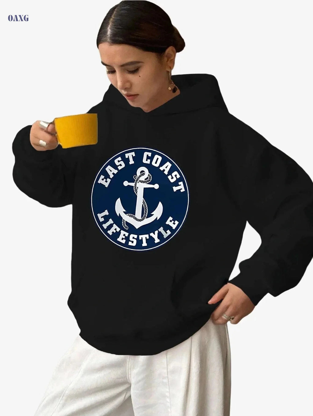 Y2K Style Artistic Letter Print Hoodie - Comfortable Casual Wear   OAXG 
