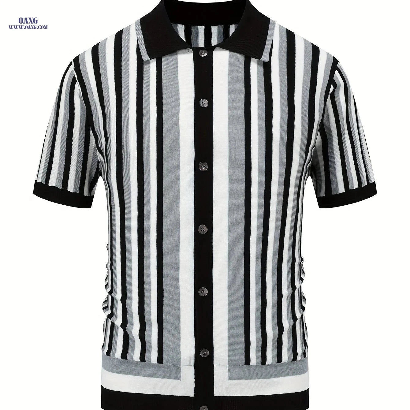 YFOF Men's Striped Knit Shirt - Cool Summer Polo for Casual Wear   OAXG 