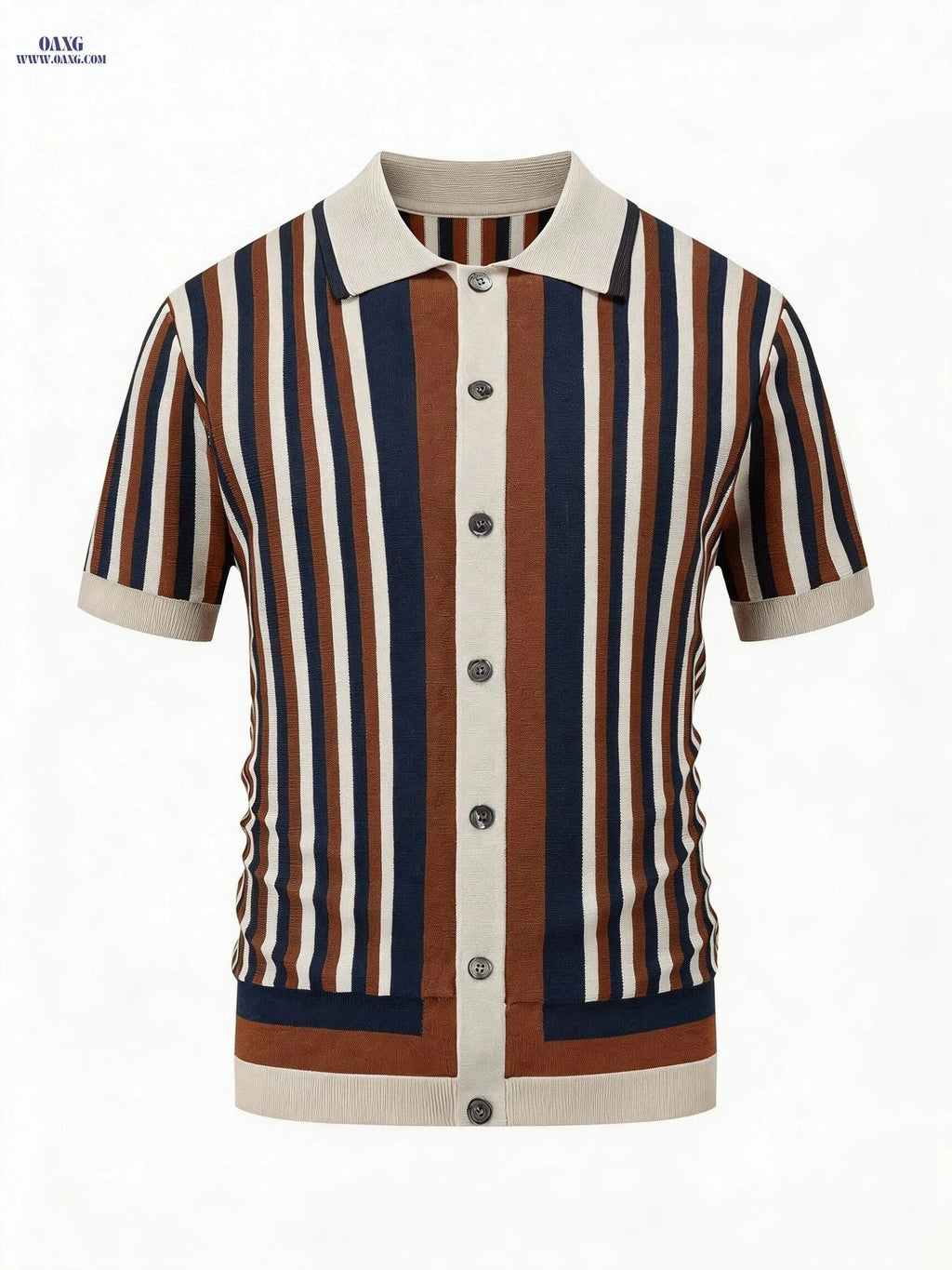 YFOF Men's Striped Knit Shirt - Cool Summer Polo for Casual Wear   OAXG 