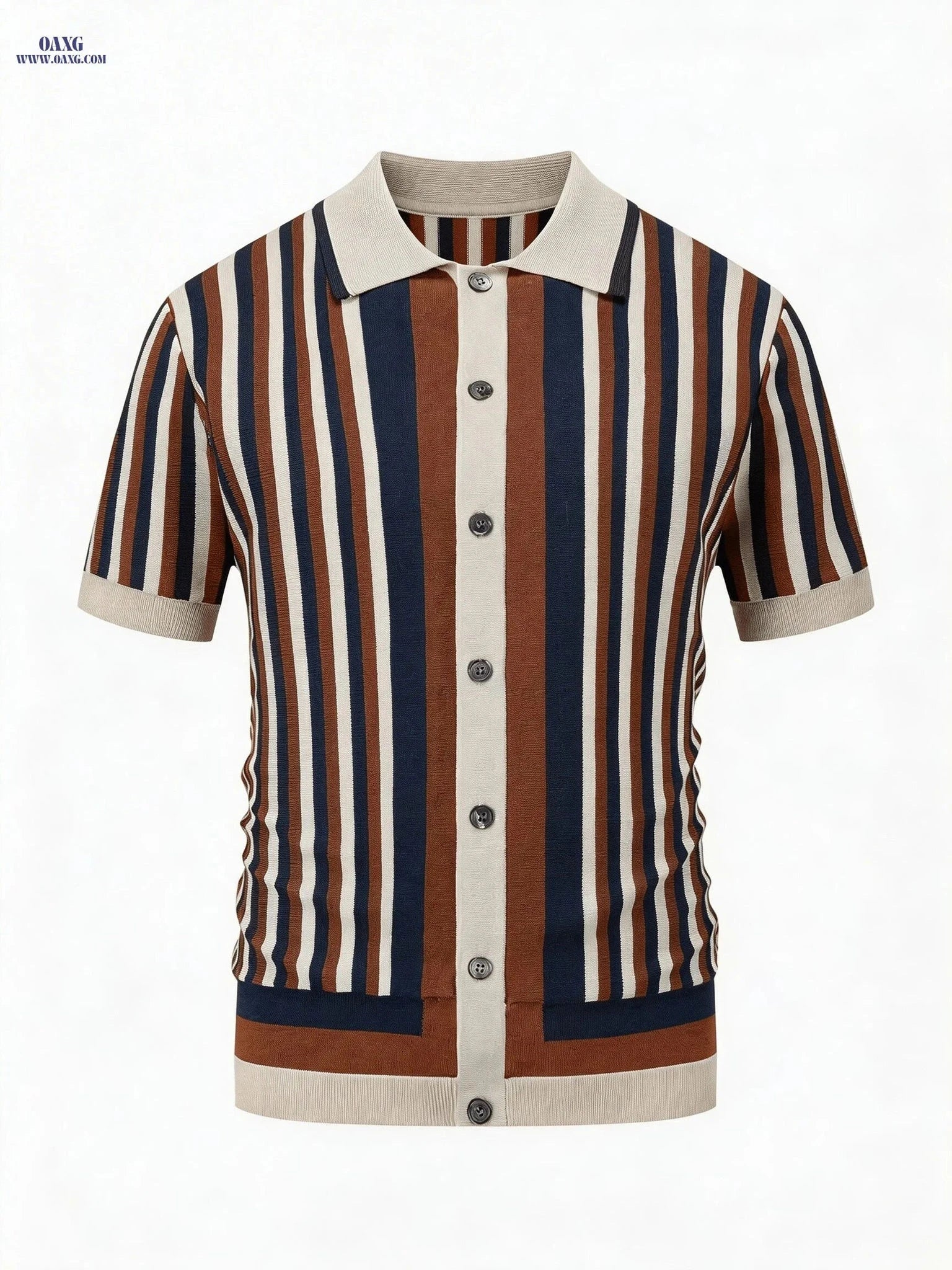 YFOF Men's Striped Knit Shirt - Cool Summer Polo for Casual Wear   OAXG 