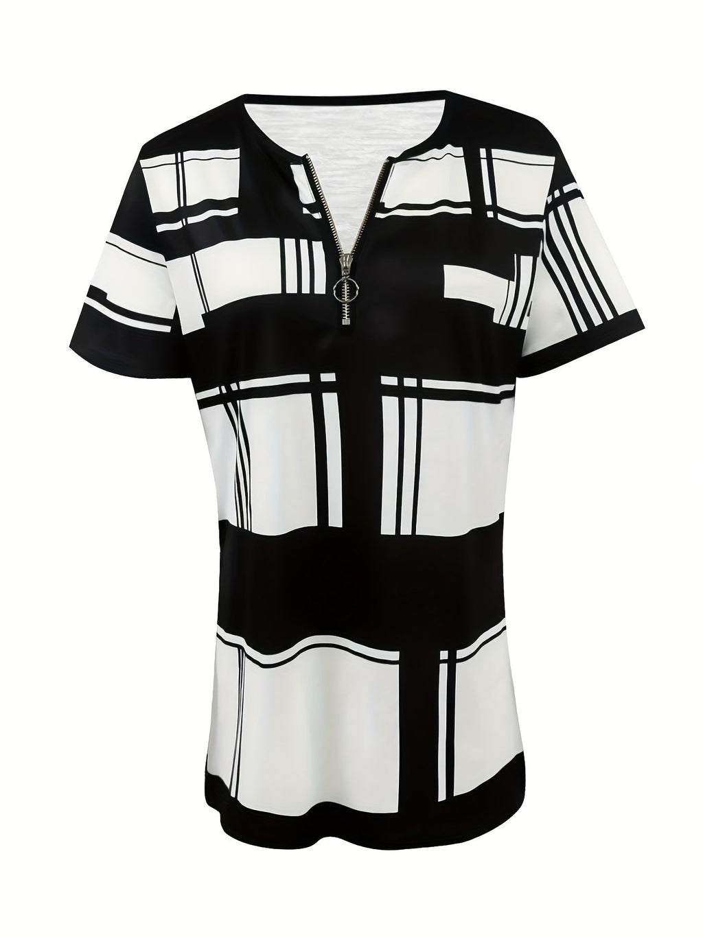 Zippered mid-split short sleeve   OAXG Black / S